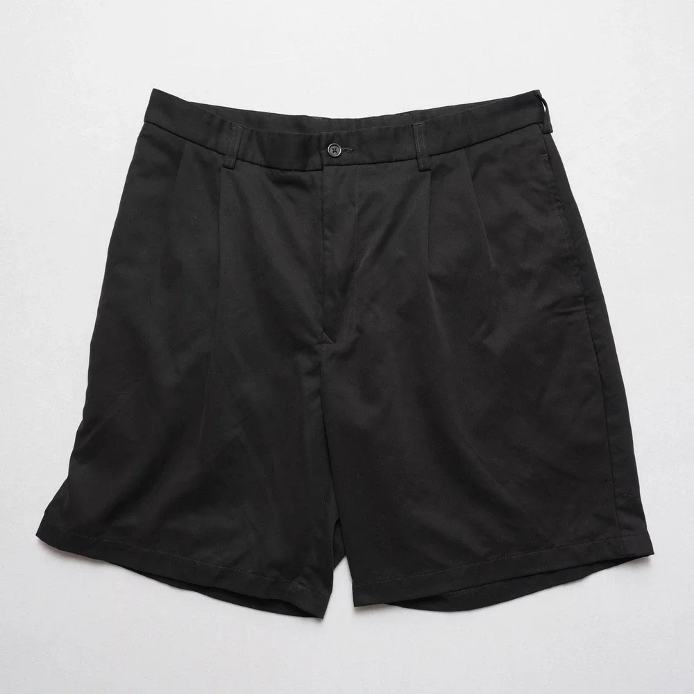 Tommy Armour Golf Shorts Mens 36 Black Pleated‎ Front Performance 3 Pockets